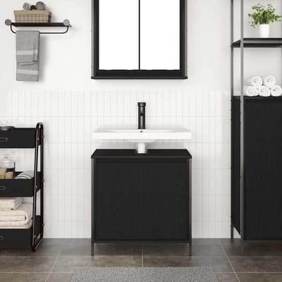vidaXL - Badkamerkast - wastafelmeubel - 60x34,5x60 - cm - zwart