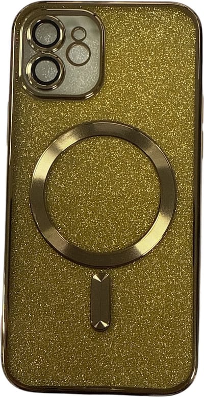 Glitter Telefoonhoesje Geschikt voor Magsafe met Camera Bescherming voor iPhone 11 - FuturiQ - Goud