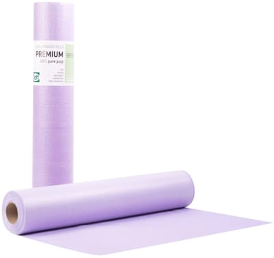 2 Rollen Onderzoekslaken - Gelamineerd, Paars, 50 x 38 cm - Duurzaam, Waterdicht, Absorberend - Geschikt voor Medisch, Schoonheid en Tattoo