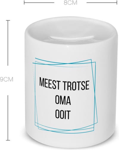 Akyol - meest trotse oma ooit Spaarpot - Oma - trotse oma - verjaardagscadeau - verjaardag - cadeau - cadeautje voor oma - oma artikelen - kado - geschenk - gift - 350 ML inhoud