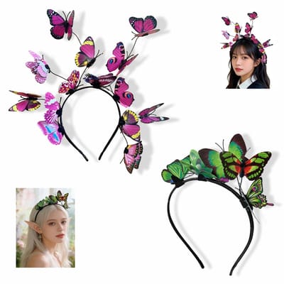 Byshayne- Hoofdband 3D Vlinder - Haaraccessoires - Hoofddeksel - Feestdecoratie - Set van 2 - Fijn vakmanschap
