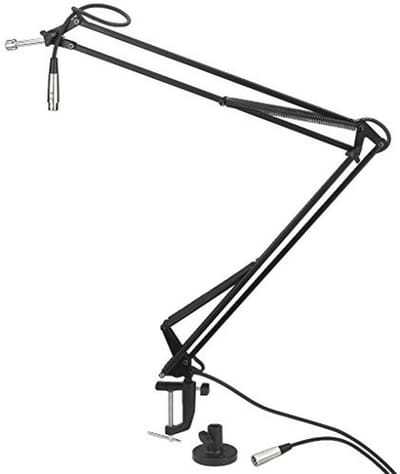 MONACOR MS-15 23.5380 Tafelsteun Swivel Arm Microfoon Statief Zwart