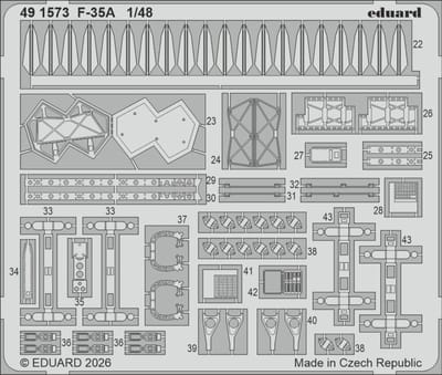 Eduard Modelbouwpakket - 491573 Accessoires Set voor F-35A - Accessoires set - 1:48 - Modelbouw