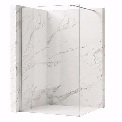 Rea Flexi 80 - Walk-Indouchewand - Chroom - 80X0,8X195Cm