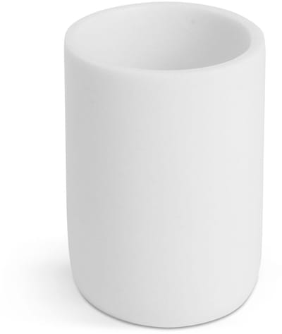 Tandenborstelhouder – Badkamer Beker Mat Wit – Resin – Ø7,2 x 10,2 cm – Badkamer Accessoire [BW3021B]