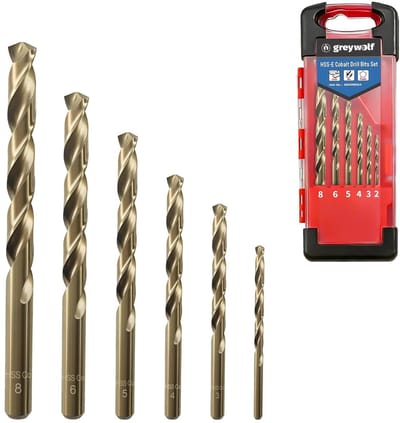 Kobalt Boorset - HSS Metaalboren - Metaal Bewerken - Gehard Staal - 6 Delig