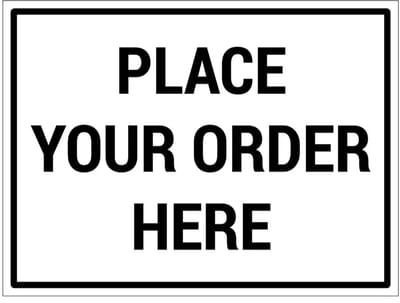 Place your order here bord | gecoat dibond materiaal | 20 x 15 cm