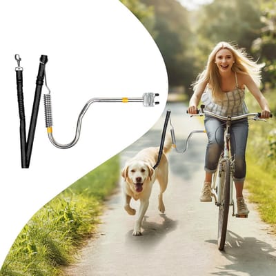 Handsfree Hondenfietslijn met Schokdemper voor Veilig Fietsen en Joggen