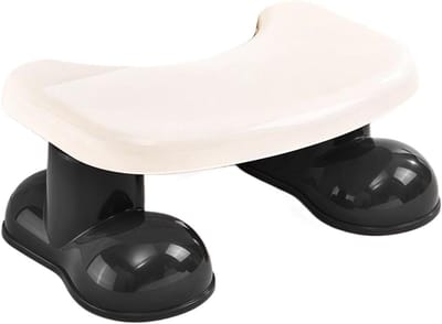 Toiletkruk - Opstapkruk badkamer - Comfort op toilet - Antislip ontwerp - 15.5 cm hoog - Zwart