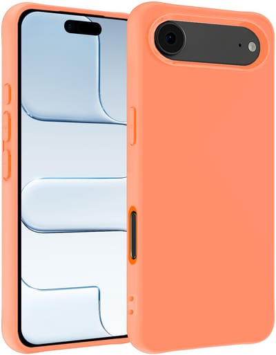 Hoesje - Geschikt voor Apple iPhone Air - Sterk & Shockproof - Siliconen Case - Hoes Cover - Telefoonhoes - Perzik
