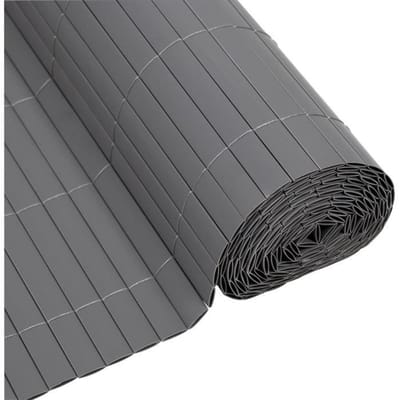 Nature - Tuinscherm dubbelwandig - 3 x 1m - 19mm - lichtgrijs - 1600 g/m² - Verduisterend 4/5 - Anti-UV