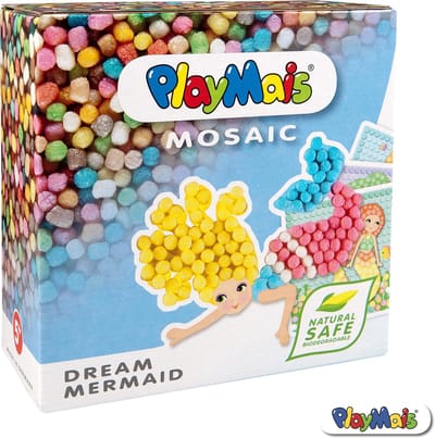 JBM PlayMais Mozaïek Set - Droomzeemeermin - Creatief speelgoed van maïs