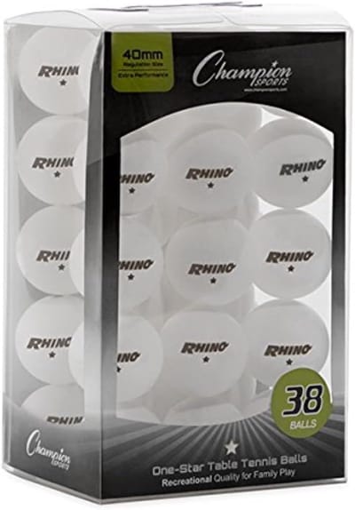 Tafeltennisballen 1 ster wit 38 stuks