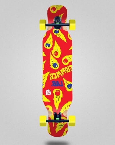 Skateboard Longboard - Compleet board - Buiten rijden - Ruim formaat - 46 x 10 inch - Multicolor
