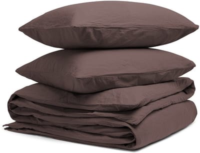 Yumeko dekbedovertrek hennep/katoen roasted bruin 200x220 + 2/60x70 - Biologisch & ecologisch