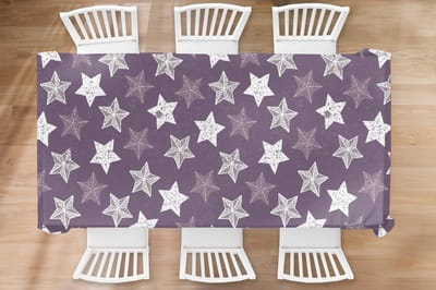 Kerst Tafelkleed - Kerstmis Decoratie - Tafellaken - Patronen - Christmas - Sterren - 260x130 cm - Kerstmis Versiering - Tafeldecoratie Kerstmis - Kerstdecoratie tafel - Tafelversiering