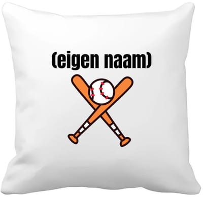 Akyol - honkbal met knuppels met eigen naam Kussen hoes - Honkbal - atleten - iemand die houdt van honkbal - verjaardag - cadeau - kado - 40 bij 40 cm