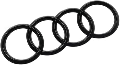 Audi Logo Zwart – Embleem Kofferbak – 202 mm – Auto Badge Sticker