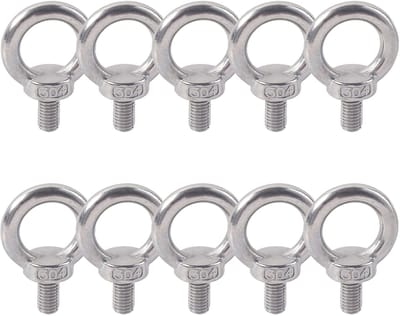 304 Ringbouten Roestvrij Stalen Ringschroef Ringschroeven Schroefdraad Ringschroef RVS Oogbouten Oogbout 10 Stuks