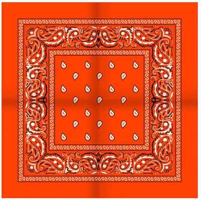 Boerenzakdoek Rain drop 54x54 - Rode zakdoek - 54 - Oranje
