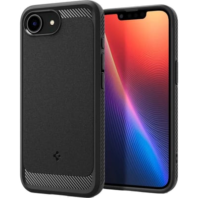Spigen Rugged Armor MagFit - Hoesje Geschikt voor Apple iPhone 17e / 16e - Back Cover Compatibel met MagSafe / Qi2 - Air Cushion - Zwart
