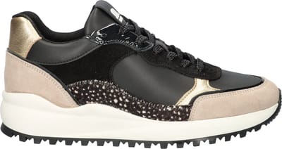 Maruti - Billa Sneakers Zwart - Black - Beige - Metallic Gold - 37