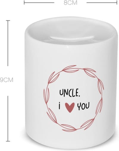 Akyol - uncle i love you Spaarpot - Oom - de liefste oom - verjaardagscadeau - verjaardag - cadeau - cadeautje voor oom - oom artikelen - kado - geschenk - gift - 350 ML inhoud