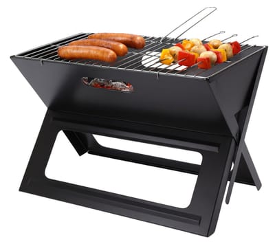 Lomera Opvouwbare Barbecue - Inklapbare Barbecue - Draagbare Barbecue - Houtskool Barbecue - Camping Barbecue - Strand Barbecue - Park Barbecue - Praktische Vorm - BBQ Opvouwbaar - Opvouwbare BBQ Camping