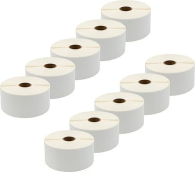 DULA Compatible labels 51x19mm - 3500 etiketten per rol - kern 25 mm - Wit - Permanent - Alternatief voor Dymo 11355 - 10 rollen
