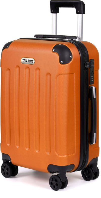 TAN.TOMI Handbagage Koffer - Reiskoffer - 41L - Cijferslot - Lichtgewicht - Trolley - 56x38x22cm - Felrood oranje