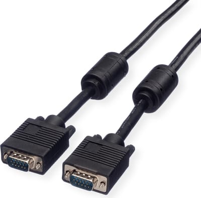 ROLINE SVGA High Quality Kabel met ferrietkernen + DDC, HD15M/M, 15pins, 15 m