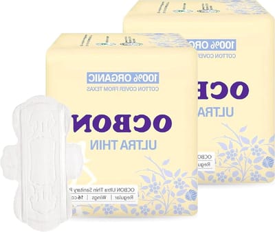 Maandverband - Hygiëneproducten - Intieme verzorging - 100% biologisch katoen - 32 stuks - Wit
