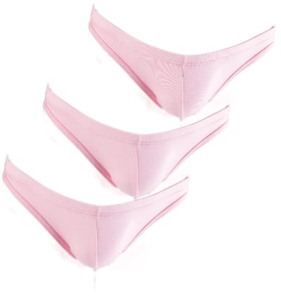 BamBella ® - Slip - 3 stuks - maat S/M - ondergoed set pakket kant roze heren onderbroeken man