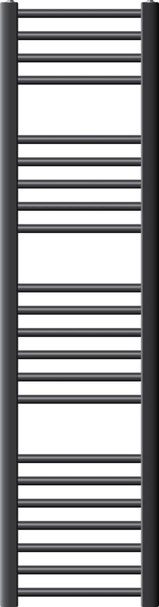 Badkamerradiator Sahara 300x1400 mm antraciet recht met zijaansluiting LuxeBath