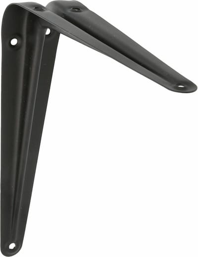 AMIG Plankdrager/planksteun van metaal - gelakt zwart - H175 x B150 mm