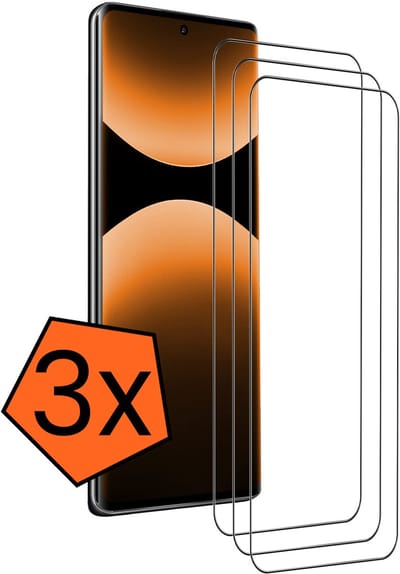 Screenprotector - 3 Stuks - Geschikt voor Xiaomi Redmi Note 14 Pro 5G - Extra Sterk - Gehard Glas - Beschermglas - Tempered Glass - Screen Protector