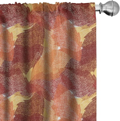ABAKUHAUS Gordijnen – 2x75x245 cm – Microvezel – Vermiljoen Oranje, Halfdonker