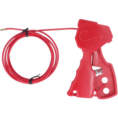 Kabel Lockout Hoge Temperatuurbestendigheid Corrosiebestendig Nylon Verstelbaar Veiligheidskabelslot red