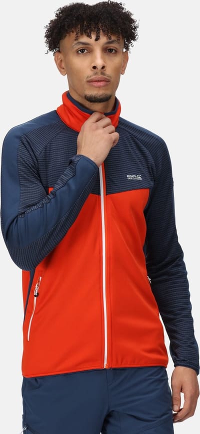 De Regatta Yare Vi Fleece Met Volledige Rits - Heren - Extol Stretch - Gerecycled - Oranje