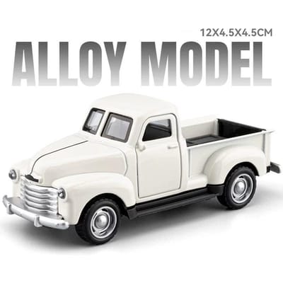 1:36 Schaal Oude Stijl Pick-up Truck Model Speelgoedauto Realistisch Statisch Ontwerp Off-road Voertuig Modellen Speelgoed Geweldig Verzamelobject gray