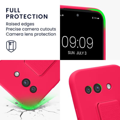 kwmobile back cover voor smartphone - geschikt voor Google Pixel 9a - 1x beschermhoesje van kunststof - In neon roze