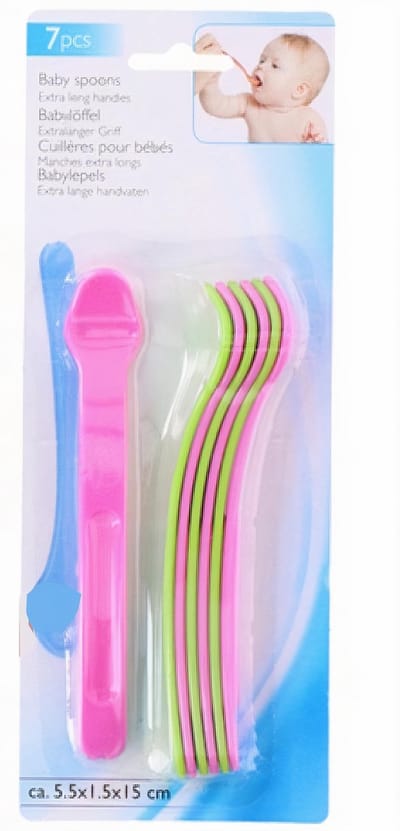 Tom Babylepels 7 Stuks 15 Cm Roze/groen