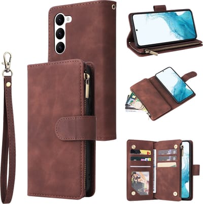 Luxe Telefoonhoesje geschikt voor Samsung Galaxy S24 | Hoogwaardig Leren Bookcase | Luxe Uitstraling | Pasjeshouder 6 pasjes | Portemonnee | Bruin