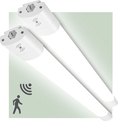 Oraymin 2x LED TL Lamp met Bewegingssensor - 60 cm - 20W 2200LM - IP66 Waterdicht - Doorkoppelbaar - 4000K