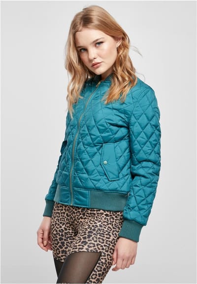 Urban Classics - Diamond Quilt Nylon Jacket - 5XL - Groen