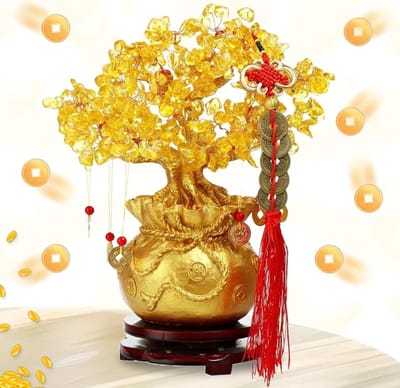 Feng Shui Bonsai Geldboom voor Geluk, Decoratie voor Thuis, Kantoor en Winkel, Aantrekkingskracht van Rijkdom