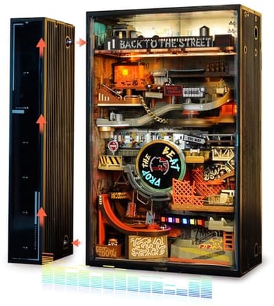 Marble Run Model Kits - Hip-hop Street Gaming Decor met Geluid Activatie en Muziek Sync
