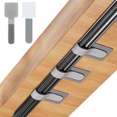 50 Pcs Under Desk Cable Management - Self Adhesive Cable Clips - ShopVlot