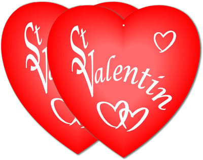 CHRISTIANFABRICATIONS - Wanddecoratie Valentijnsdag rood hart karton 30 cm