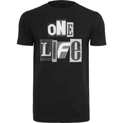 Mister Tee - One Life Heren T-shirt - S - Zwart